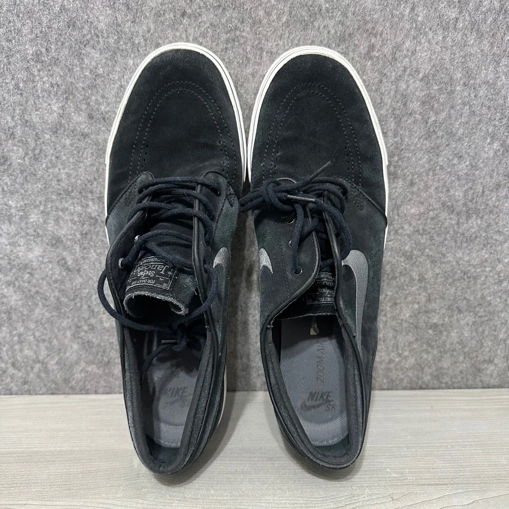 Nike SB Zoom Stefan‎ Janoski Mens 13 Black Suede Skate Shoes 333824-007 Low